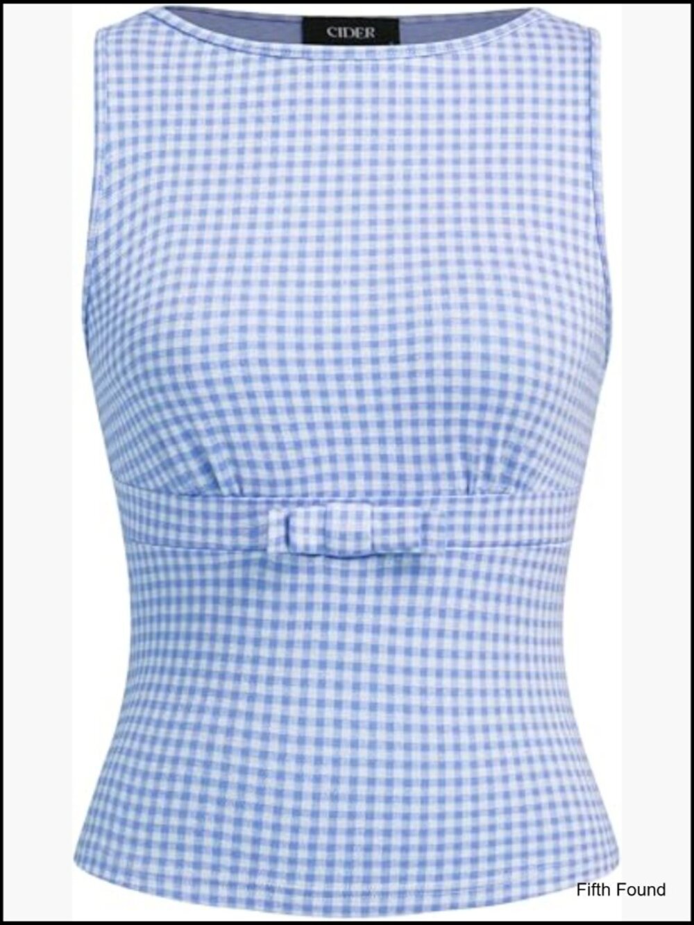 Gingham Sleeveless Bow Tank Top - Summer Cute